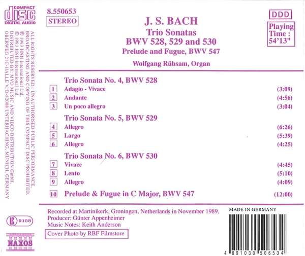 BACH: Organ Trio Sonatas - slide-1