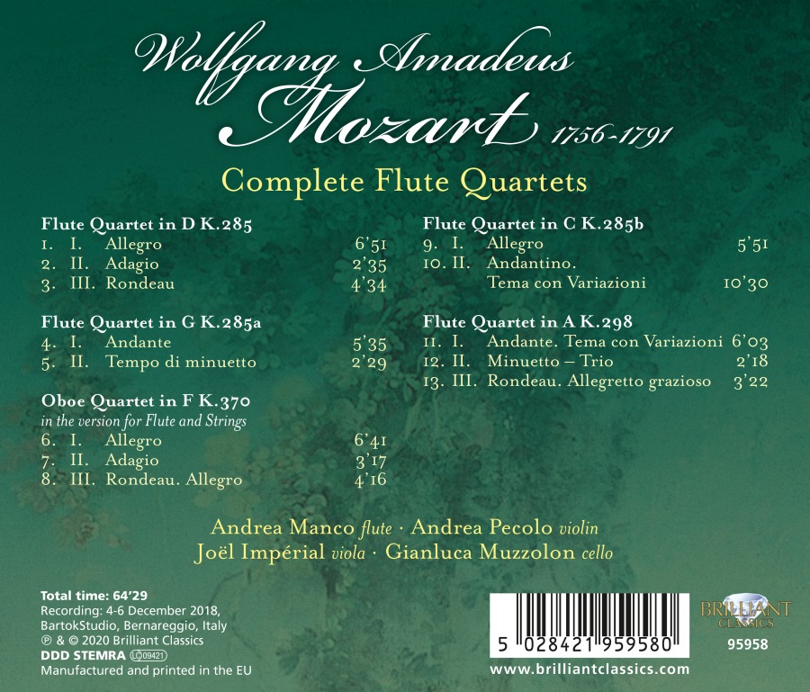 Mozart: Complete Flute Quartets - slide-1