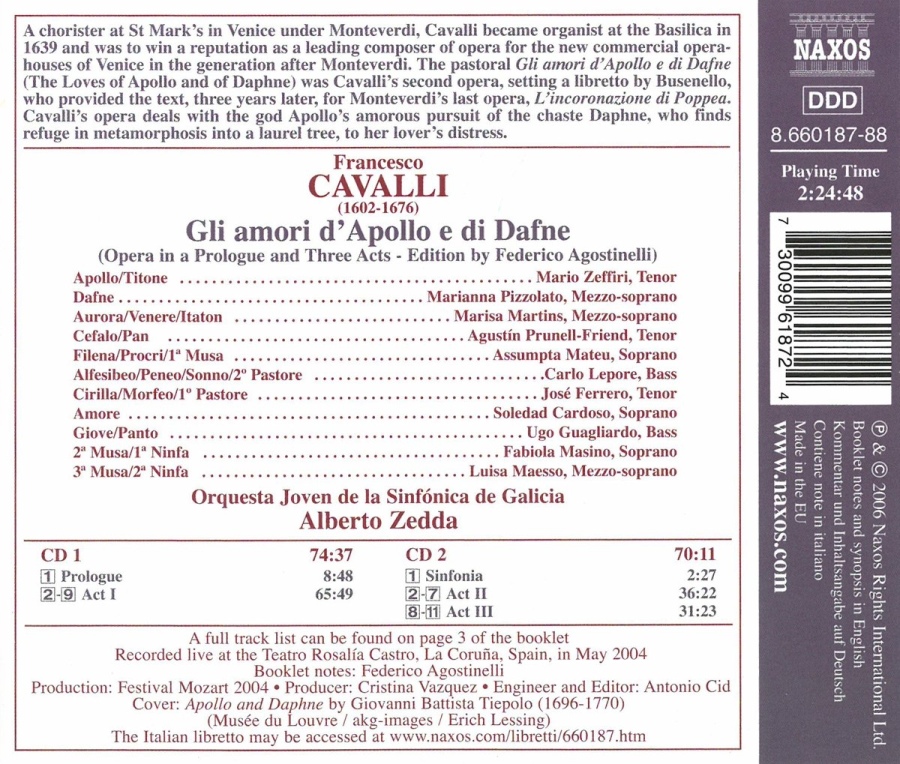 CAVALLI Francesco - Gli amori d\'Apollo e di Dafne - slide-1