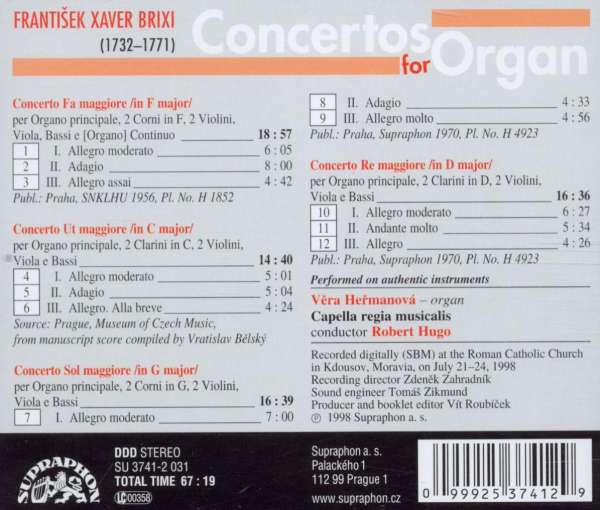 Brixi: Concertos for Organ and Orchestra - slide-1