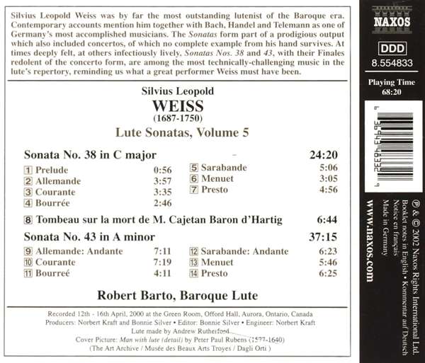 WEISS: Sonatas for Lute Vol. 5 - slide-1