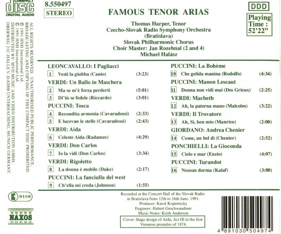 VERDI/PUCCINI/LEONCAVALLO: Opera Famous Tenor Arias - slide-1