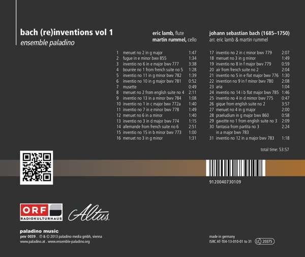 Bach (re)inventions Vol. 1 - Inwencje, Suity angielskie, Suity francuskie, ... - slide-1