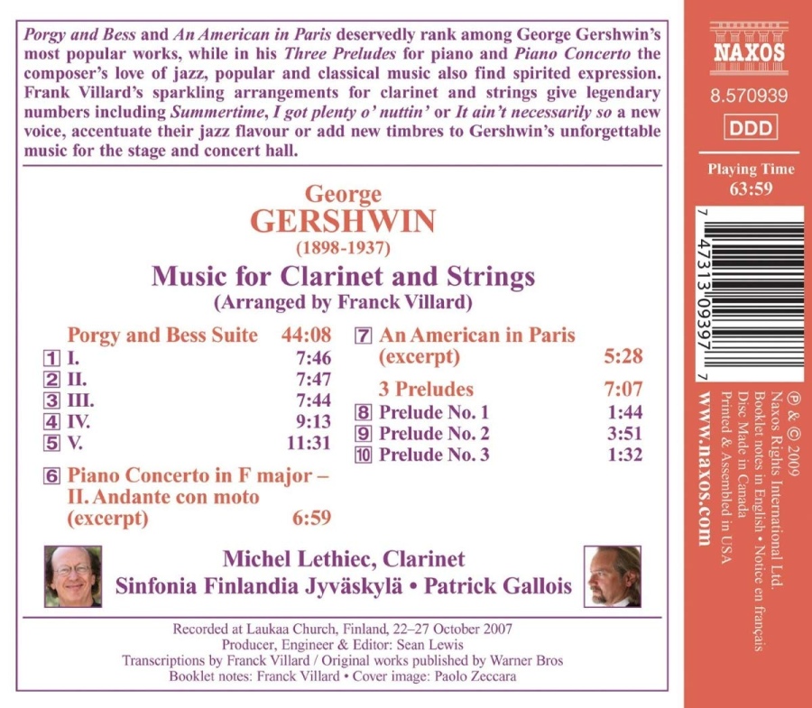 Gershwin: Porgy and Bess Suite - arranged for Clarinet and Strings - slide-1