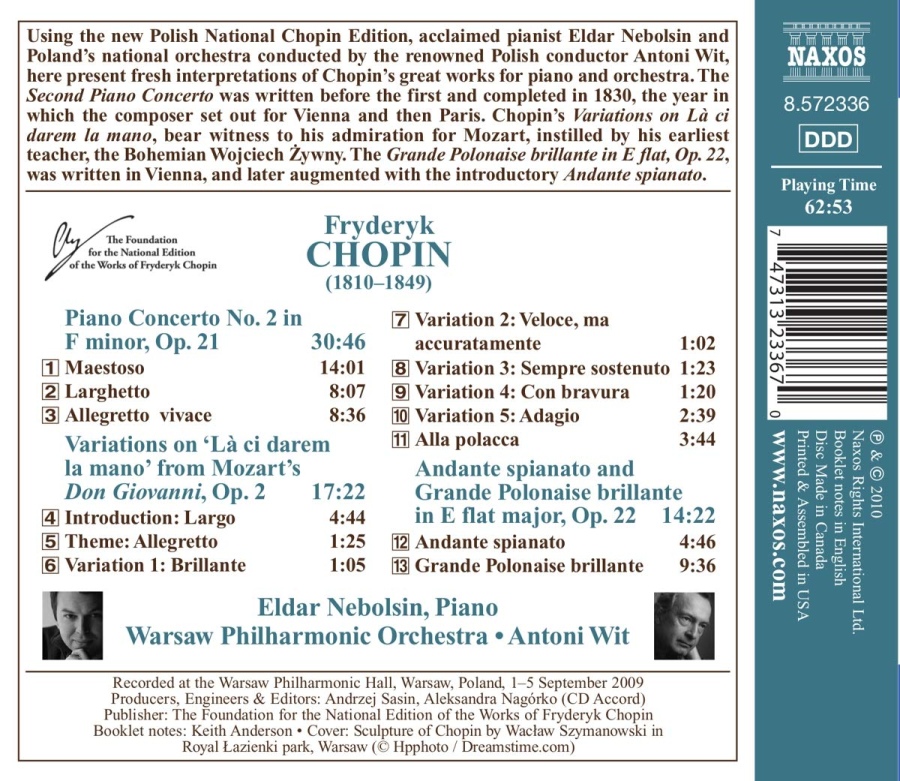 CHOPIN: Piano Concerto No. 2, Variations on La ci darem, Andante spianato and Grande polonaise brillante (nagranie wg nowego wydania narodowego) - slide-1
