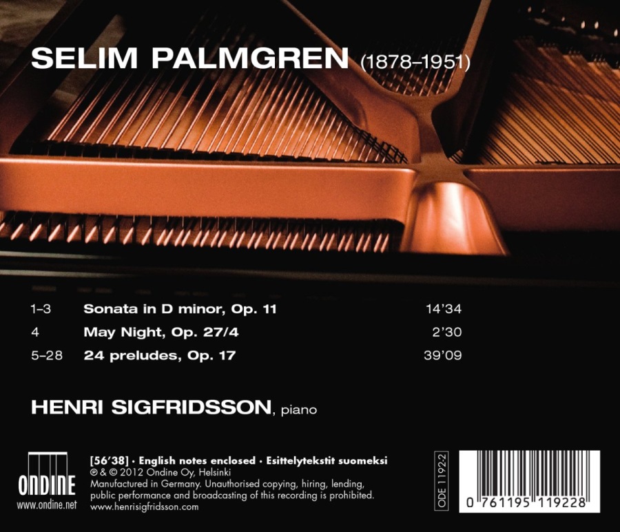 Palmgren: Sonata, May Night, 24 Preludes - slide-1