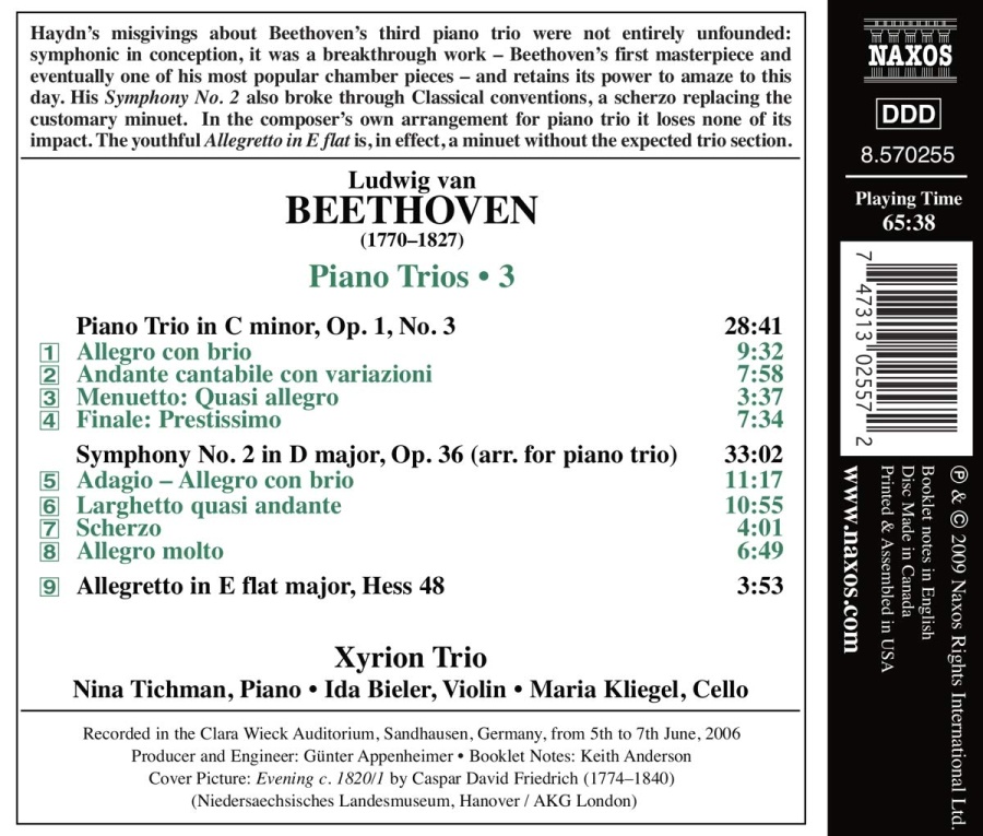 BEETHOVEN: Piano Trios, Vol. 3 - slide-1