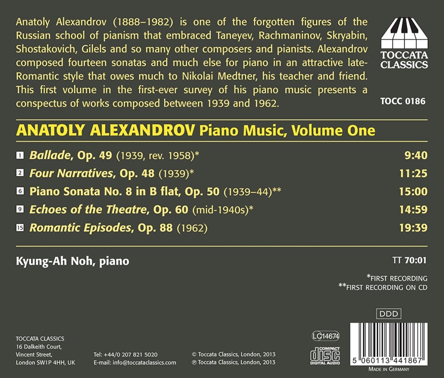 Alexandrov: Piano Music Vol. 1 - slide-1