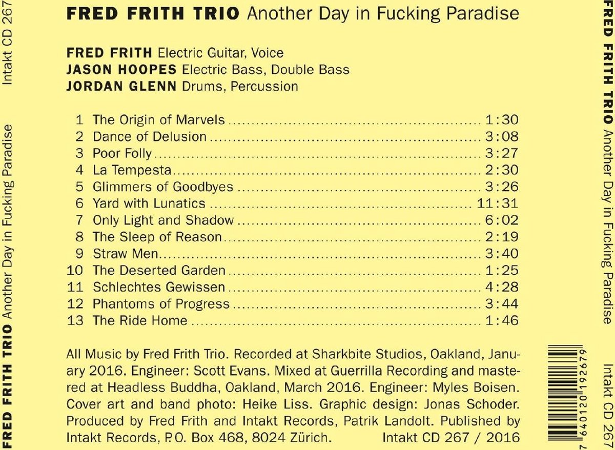 Fred Frith Trio: Another Day in Fucking Paradise - slide-1