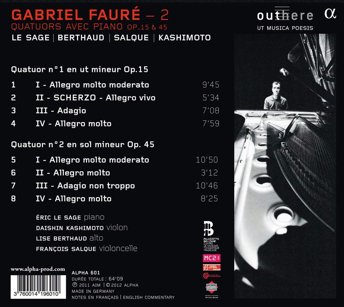 Fauré Vol. 2 - Piano Quartets op. 15 & 45 - slide-1