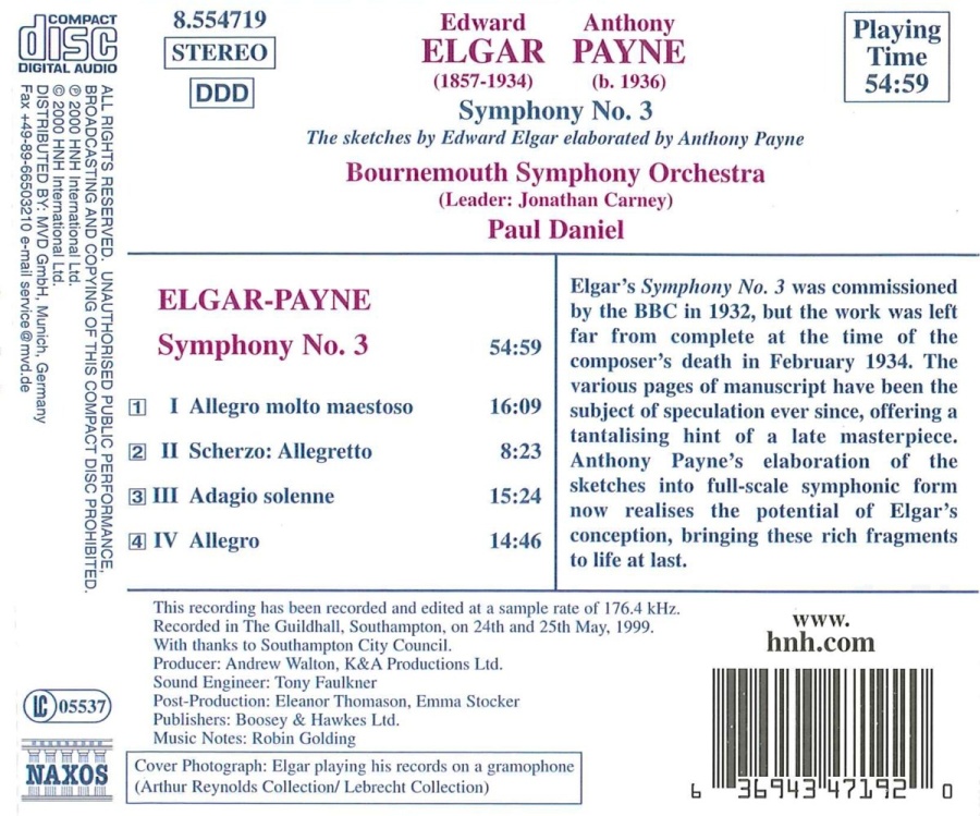 ELGAR-PAYNE: Symphony No. 3 - slide-1