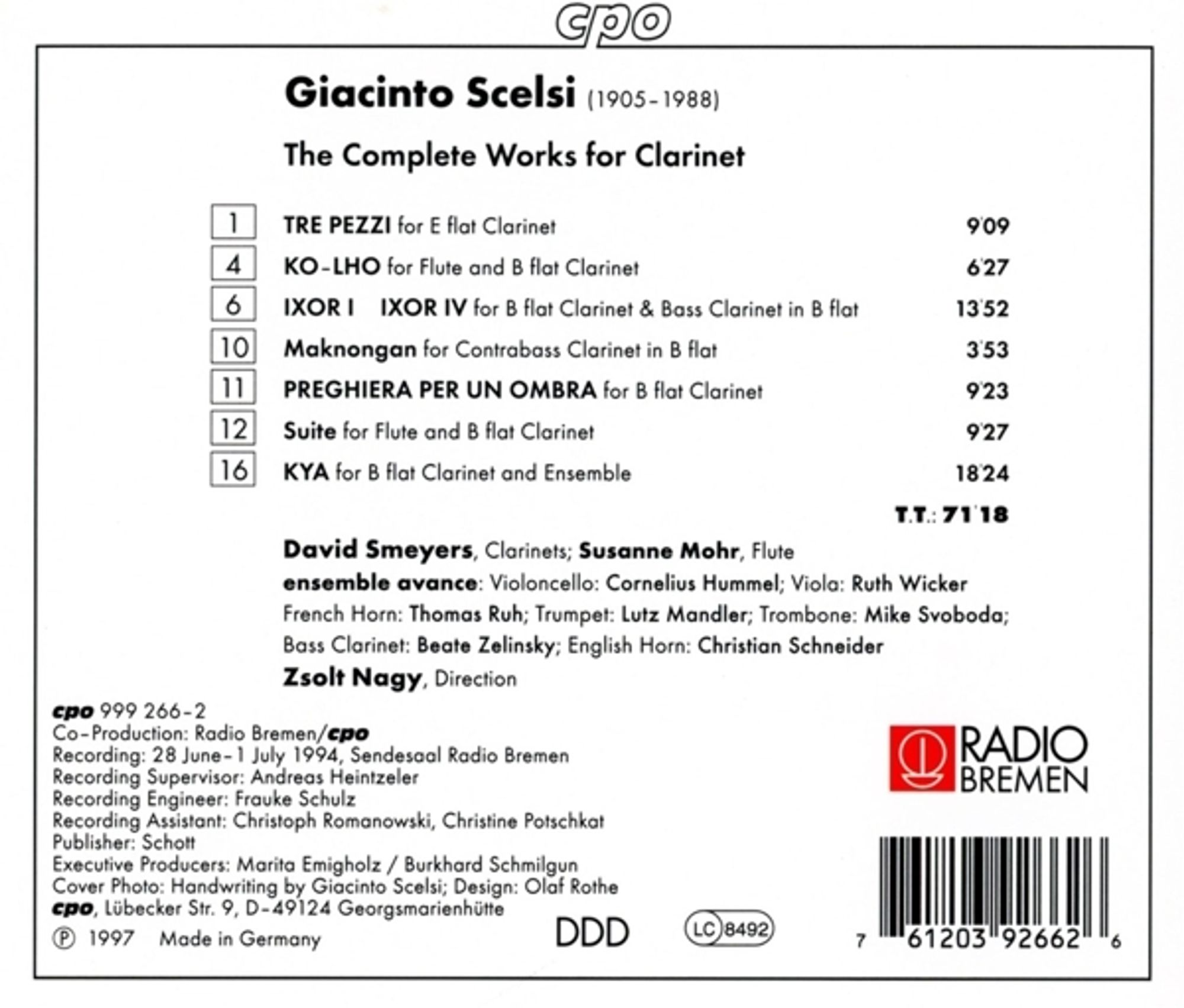 SCELSI: The Complete Works for Clarinet - slide-1