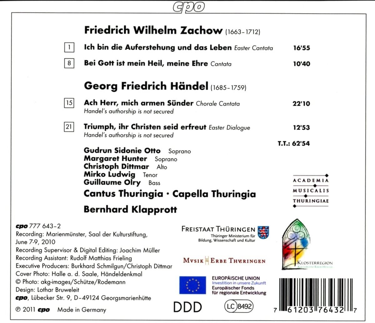 Zachow & Handel: Triumph, ihr Christen seid erfreut - Cantatas - slide-1