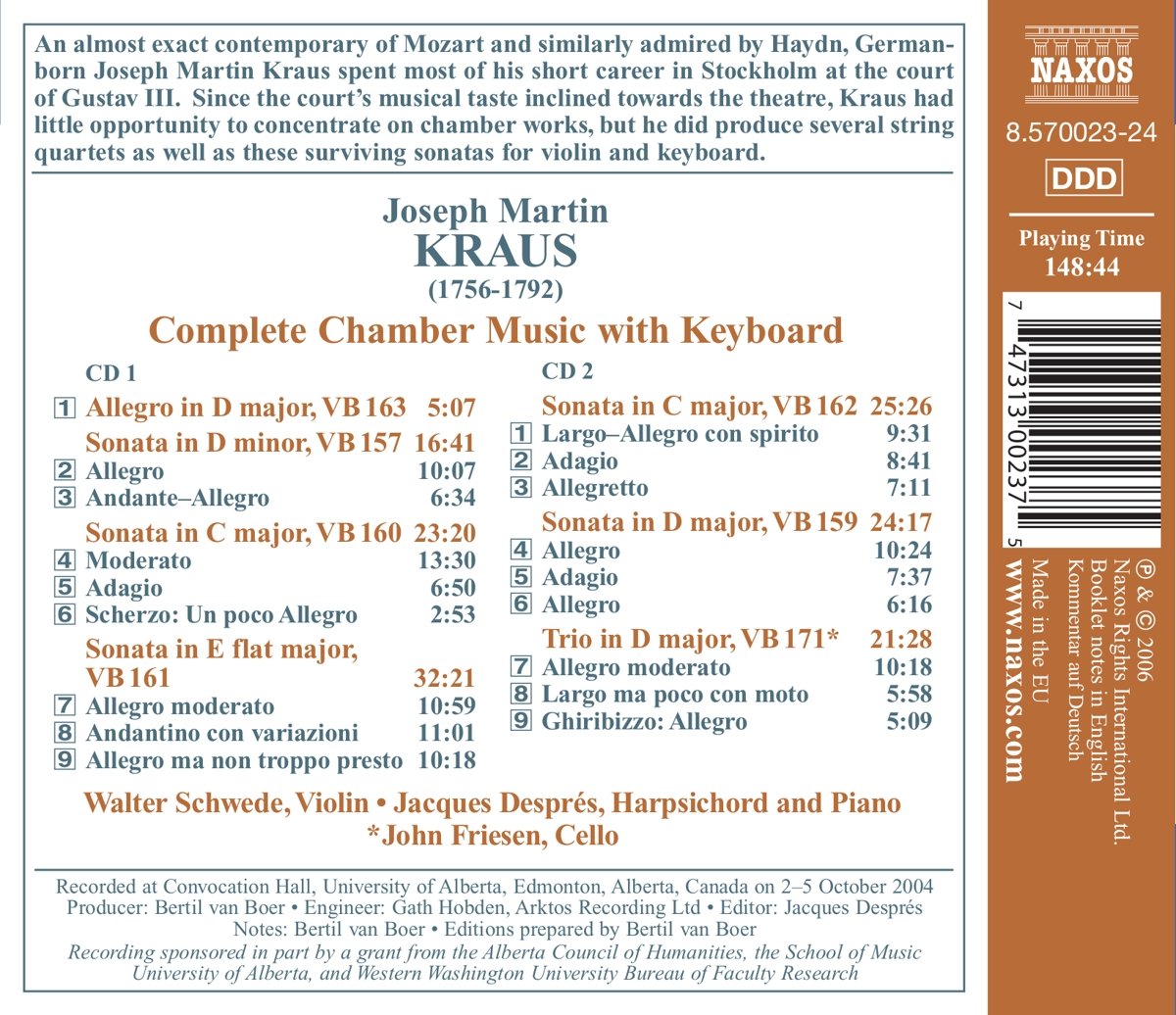 KRAUS: Chamber music with keyboard - slide-1