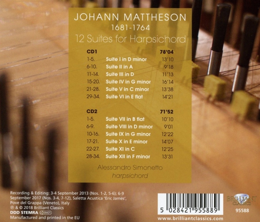 Mattheson:12 Suites for Harpsichord - slide-1