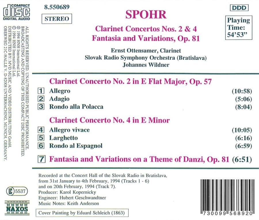 Spohr: Clarinet Concertos Nos. 2 and 4, Fantasia, Op. 81 - slide-1