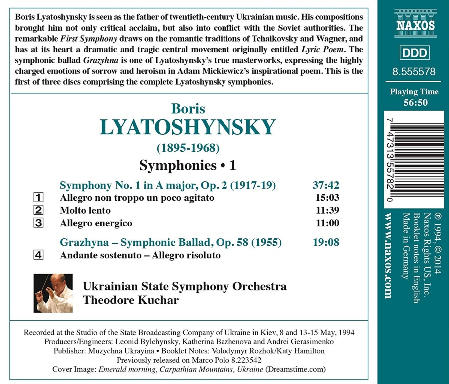 Lyatoshynsky: Symphonies Vol. 1 - Symphony No. 1 & Grazhyna - Symphonic Ballad - slide-1