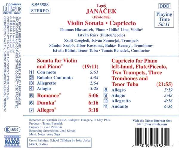 JANACEK: Violin Sonata, Capriccio, Romance, Dumka - slide-1