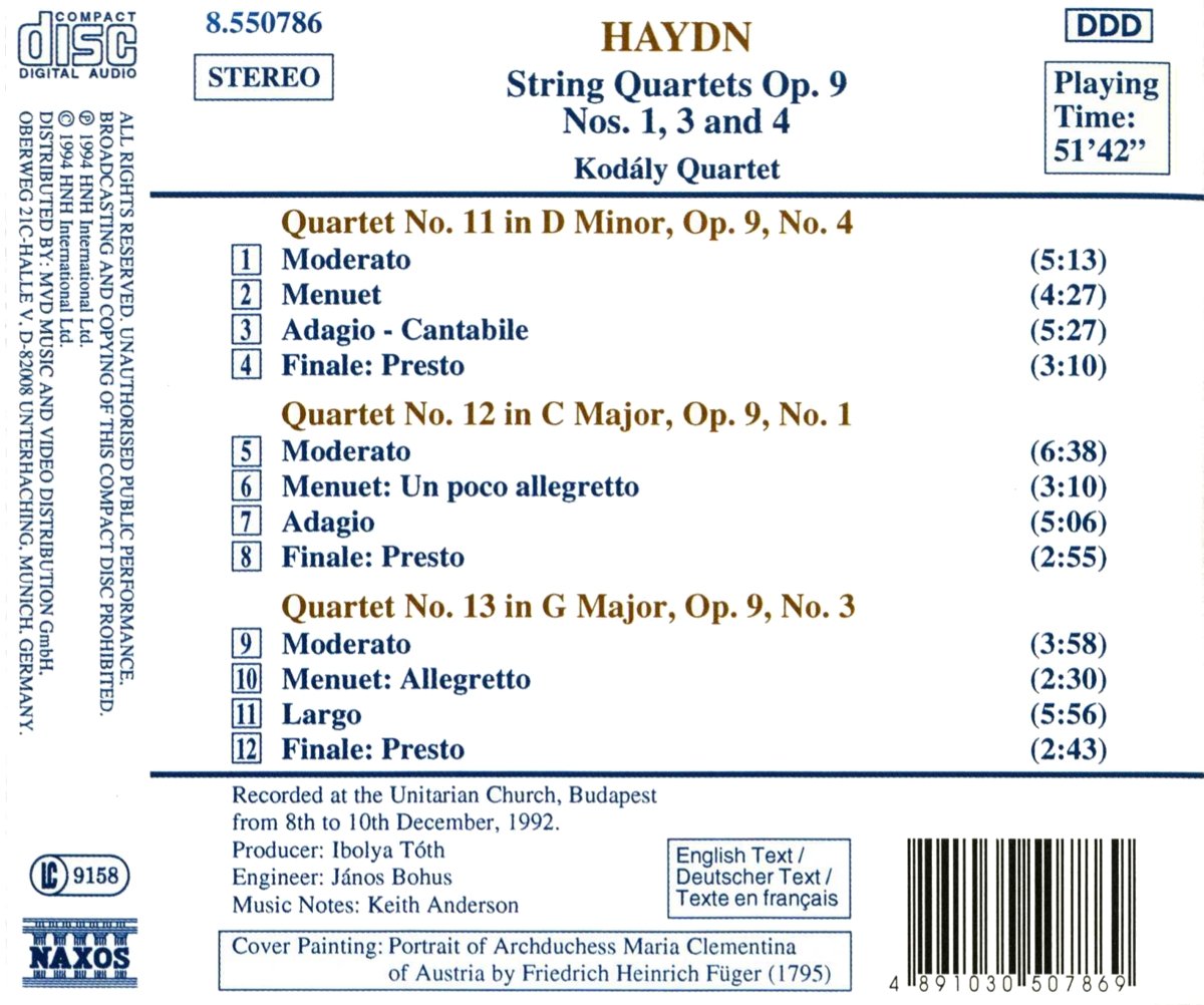 HAYDN: String Quartets op. 9 - slide-1