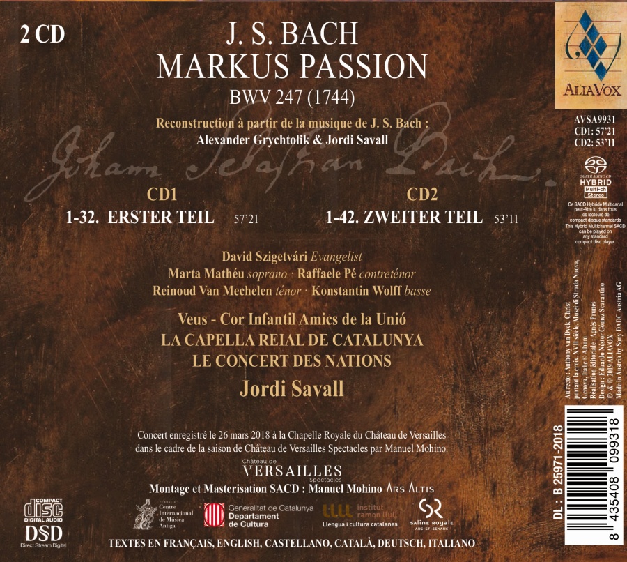Bach: Markus Passion - slide-1