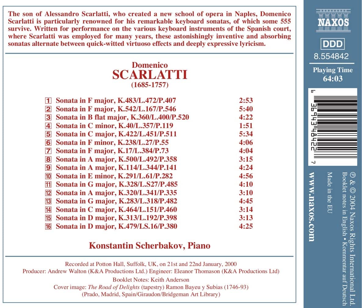 SCARLATTI: Complete keyboard sonatas vol. 7 - slide-1