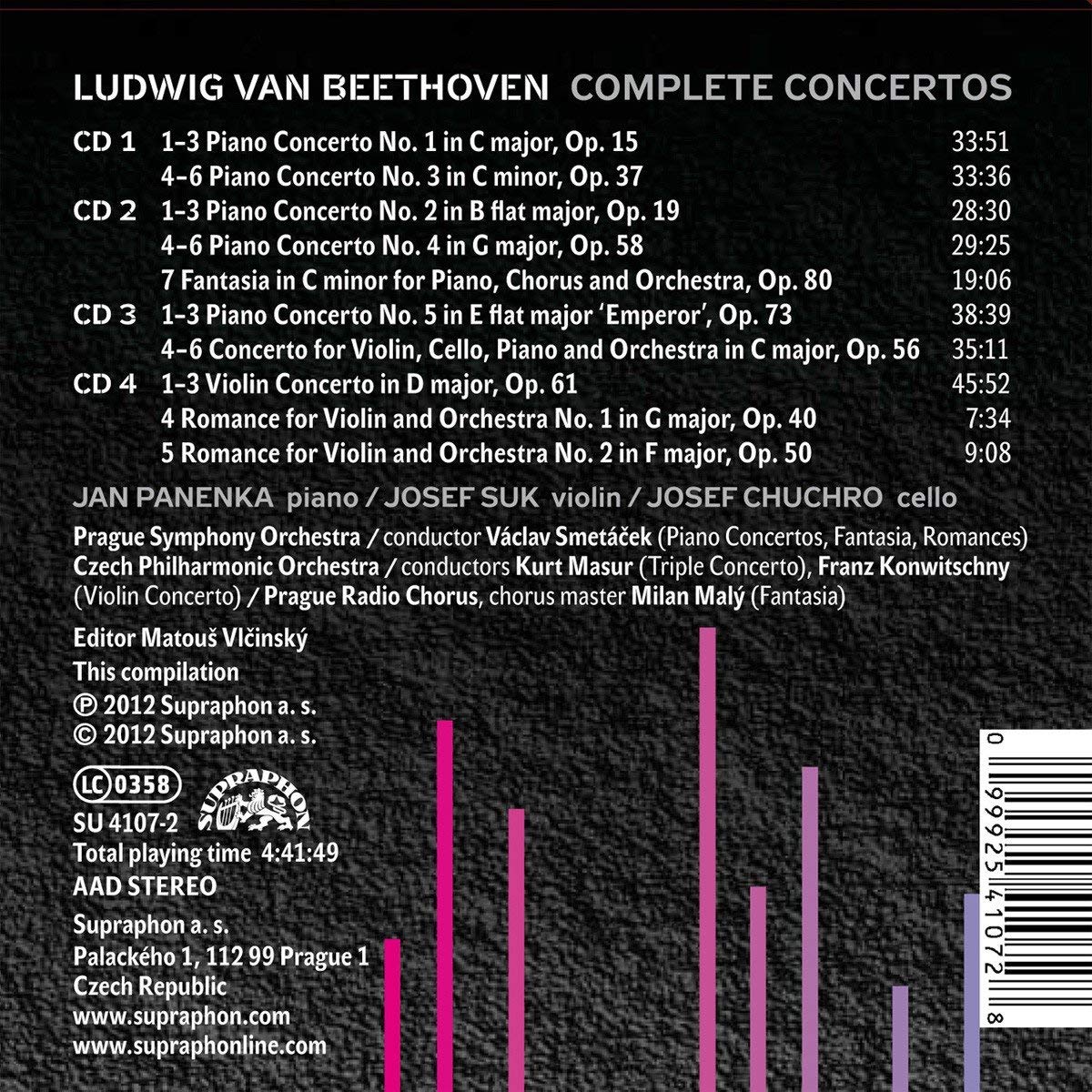 Beethoven: Complete Concertos - Piano Concertos 1 - 5, Fantasia, Romances, Triple Concerto, Violin Concerto - slide-1