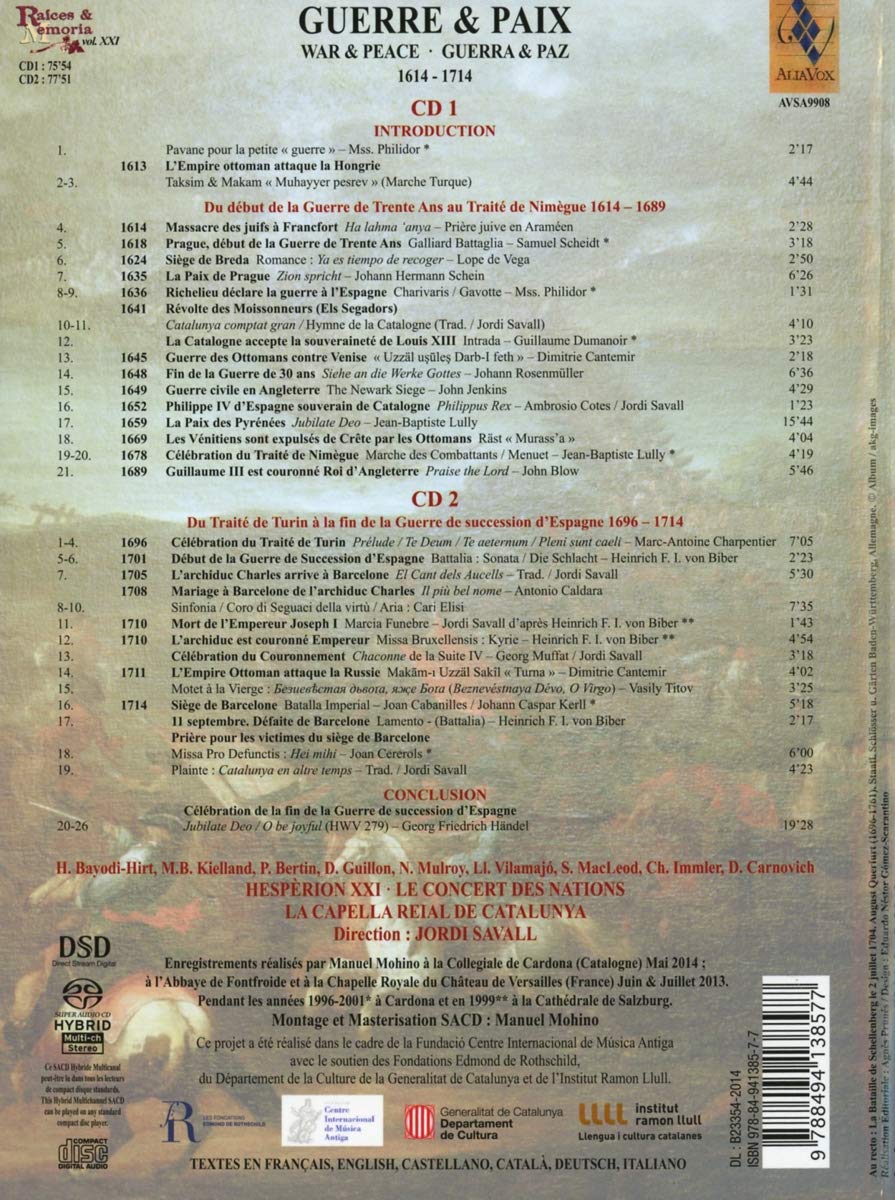 War & Peace 1614-1714 – Lully, Handel, Charpentier, Scheidt, Biber, Schein, Cabanilles, Blow … - slide-1