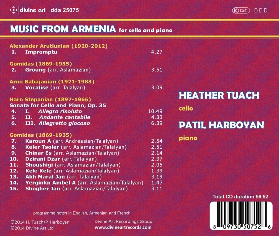 Music from Armenia for Cello and Piano - slide-1