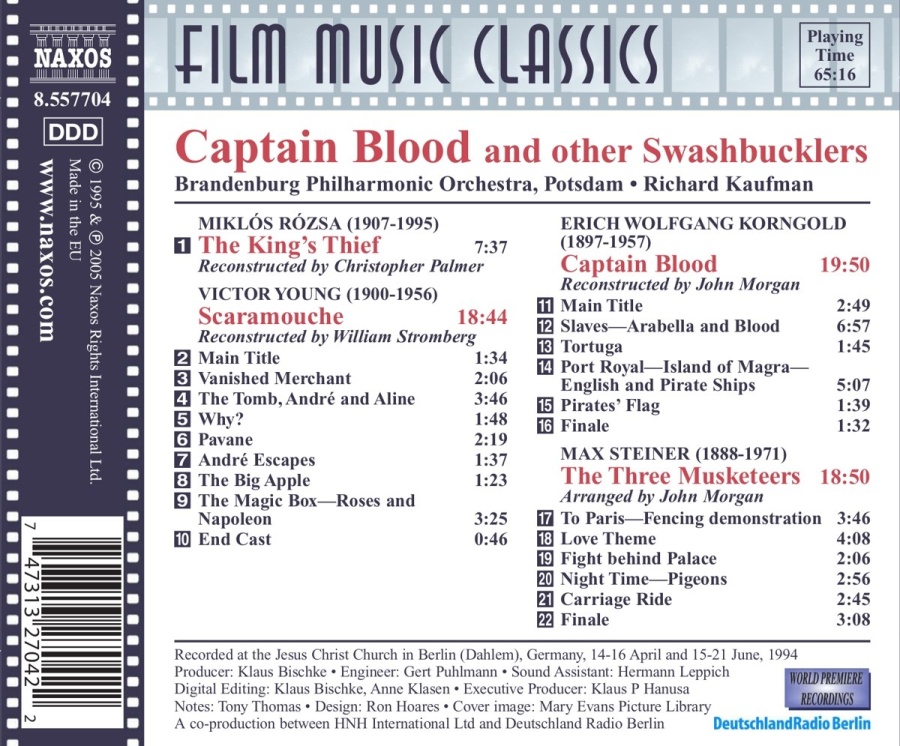 KORNGOLD: Captain Blood / STEINER: The Three Musketeers / YOUNG: Scaramouche - slide-1
