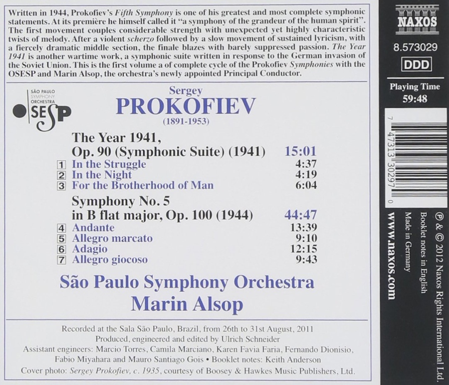 Prokofiev: Symphony No. 5, Symphonic Suite "The Year 1941" - slide-1