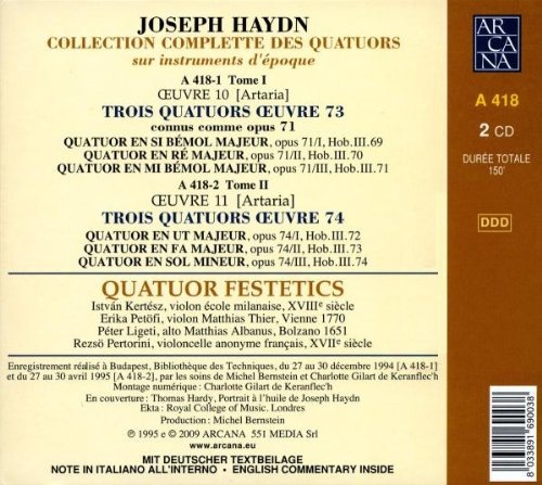 Haydn: Les Quatuors Œuvres 73 & 74 - slide-1