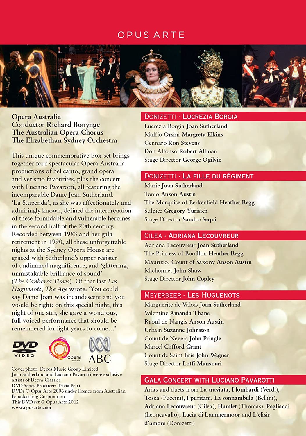La Stupenda - Glory Sutherland (4 Operas/ Gala From Australia: Meyerbeer: Les Huguenots / Donizetti: La fille du Régiment / Cilea: Adriana Lecouvreur / Donizetti: Lucrezia Borgia - slide-1