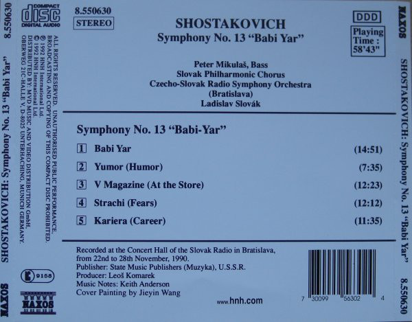 SHOSTAKOVICH: Symphony no.13 - slide-1