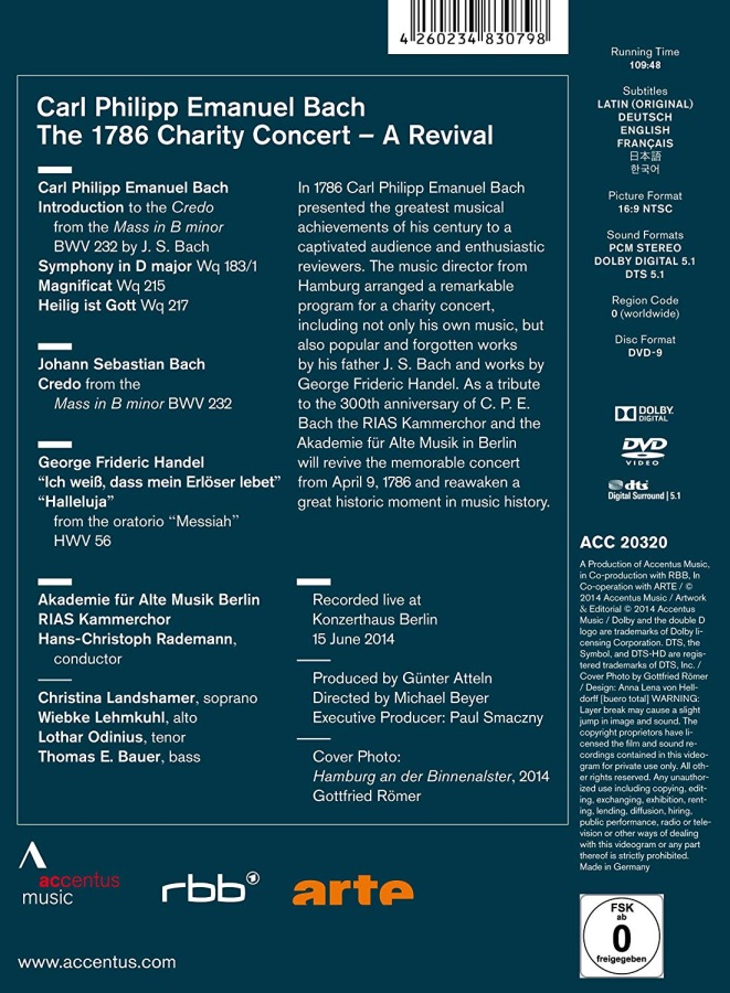 Bach C.P.E.: The 1786 Charity Concert - slide-1
