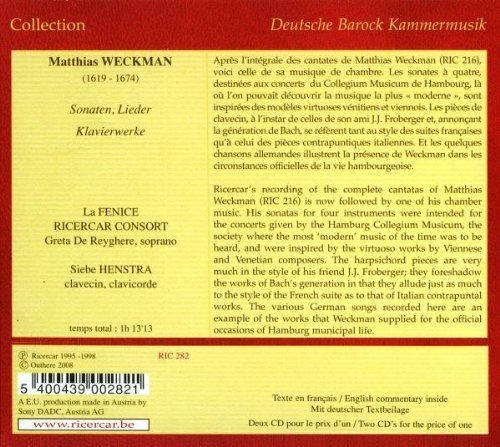 Weckman: Sonaten, Lieder, Klavierwerke (2 CD) - slide-1