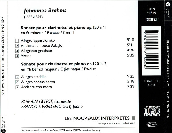 Brahms: Sonates pour clarinette op. 120 - slide-1