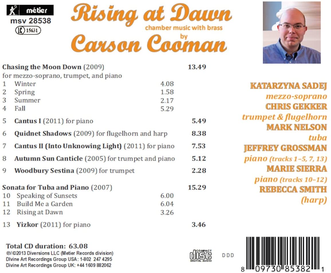 Rising at Dawn - chamber music with brass by Carson Cooman - slide-1