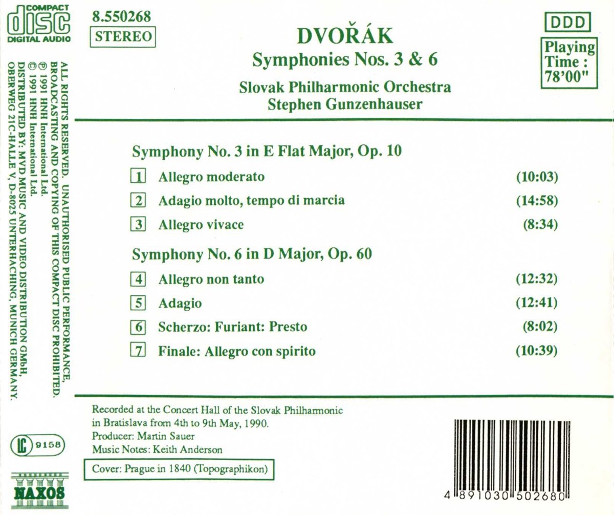 DVORAK: Symphonies no. 3, 6 - slide-1