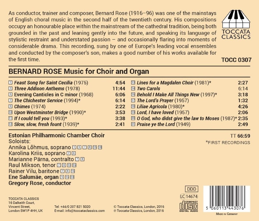 Rose: Music for Choir and Organ - slide-1
