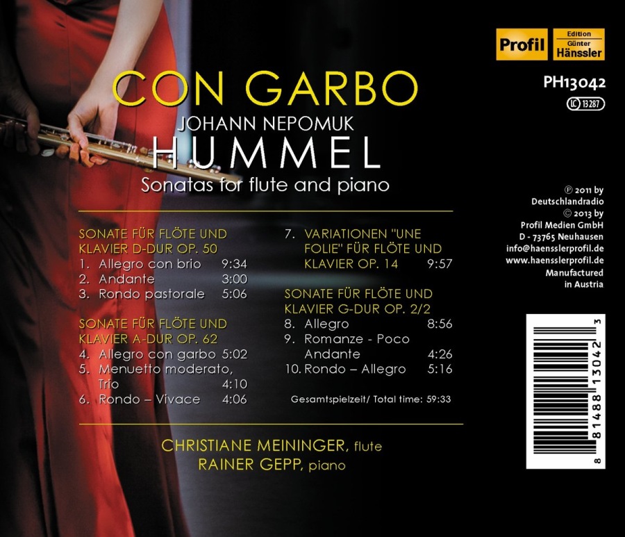 Hummel: Sonatas for Flute and Piano - slide-1