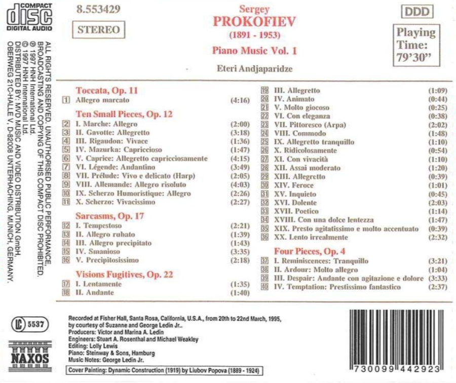 PROKOFIEV: Piano Music Vol. 1 - slide-1