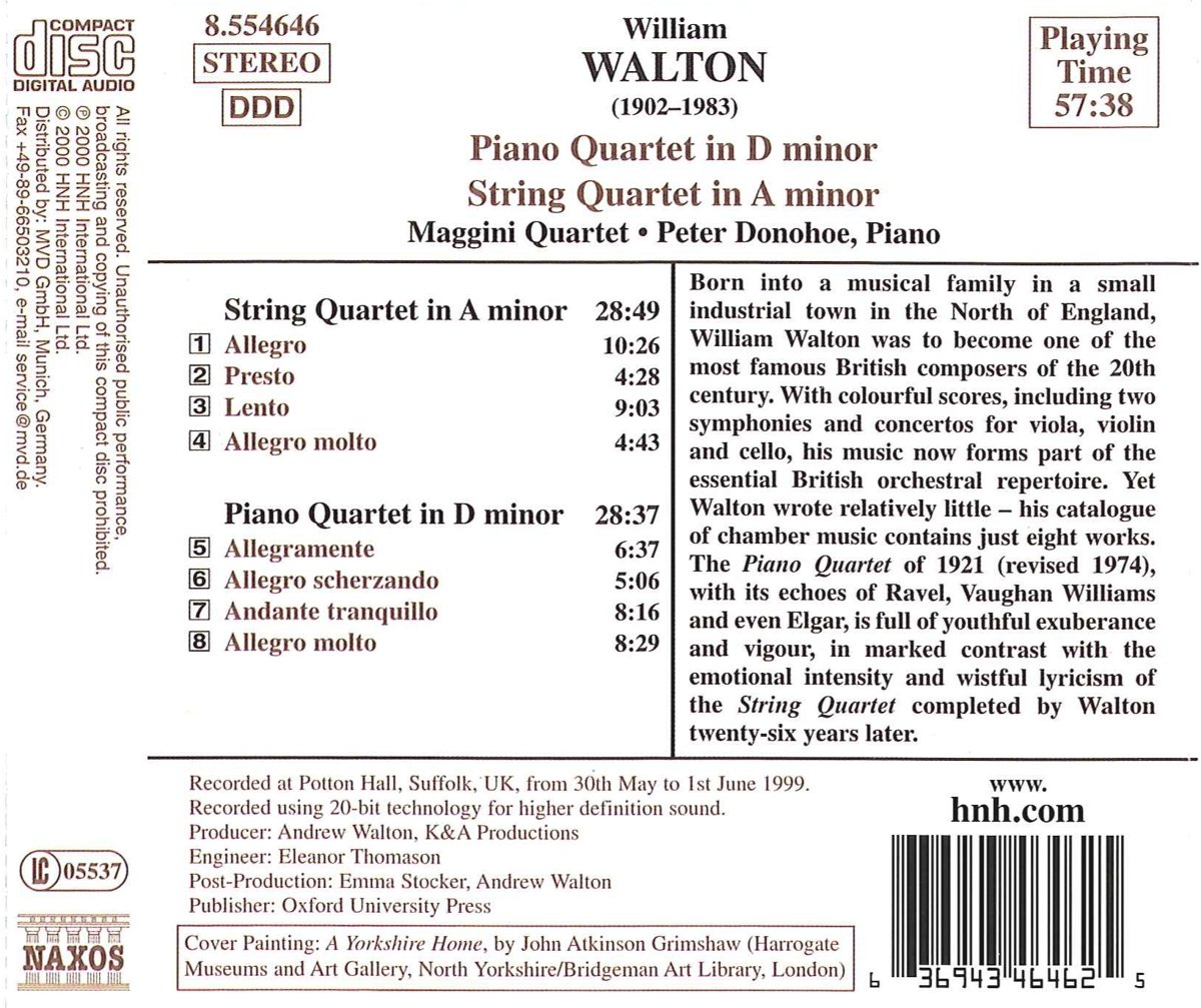 WALTON: Piano Quartets, ... - slide-1