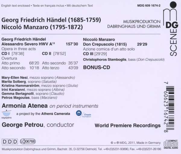 Handel: Alessandro Severo (opera w 3 aktach) + Niccol? Manzaro: Don Crepuscolo - slide-1