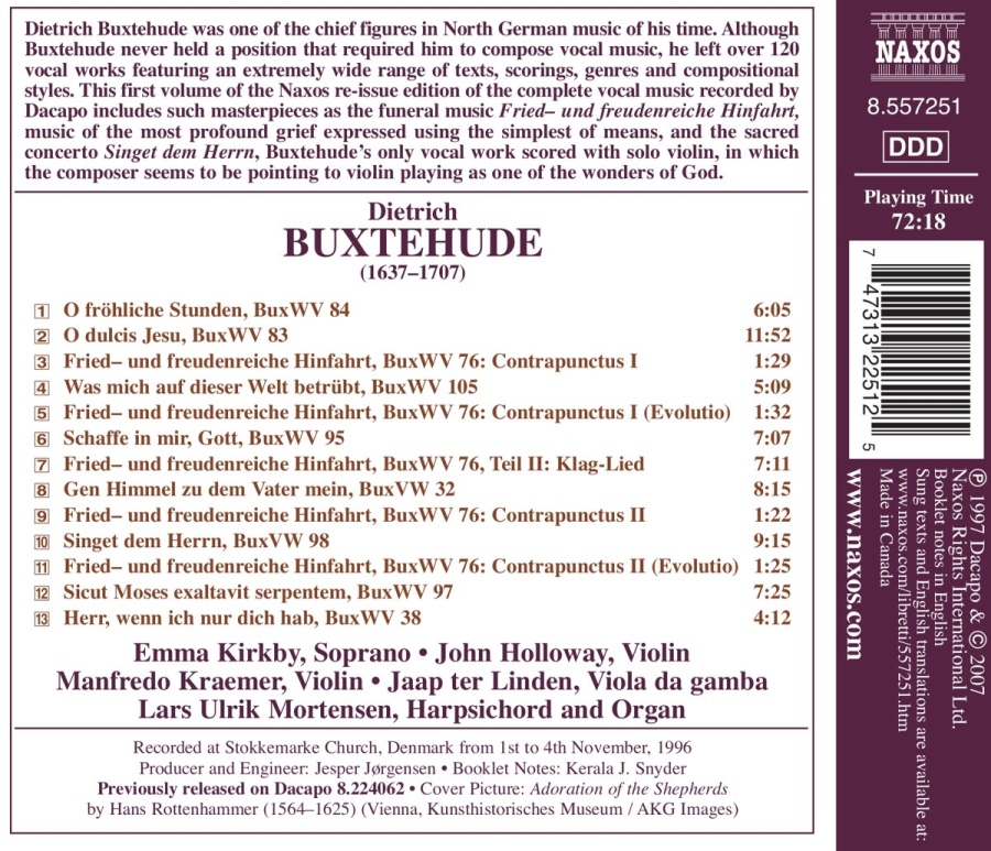 Buxtehude Dietrich - Vocal Music Vol. 1 - slide-1