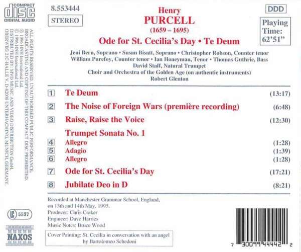 PURCELL: Ode for St. Cecilia's Day, Te Deum - slide-1