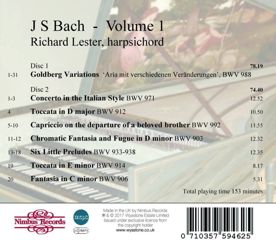 Bach: Works for Harpsichord Vol. 1 - slide-1