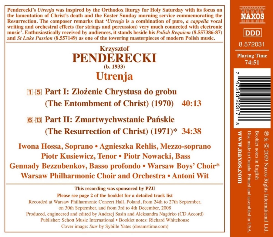 Penderecki: Utrenja - slide-1