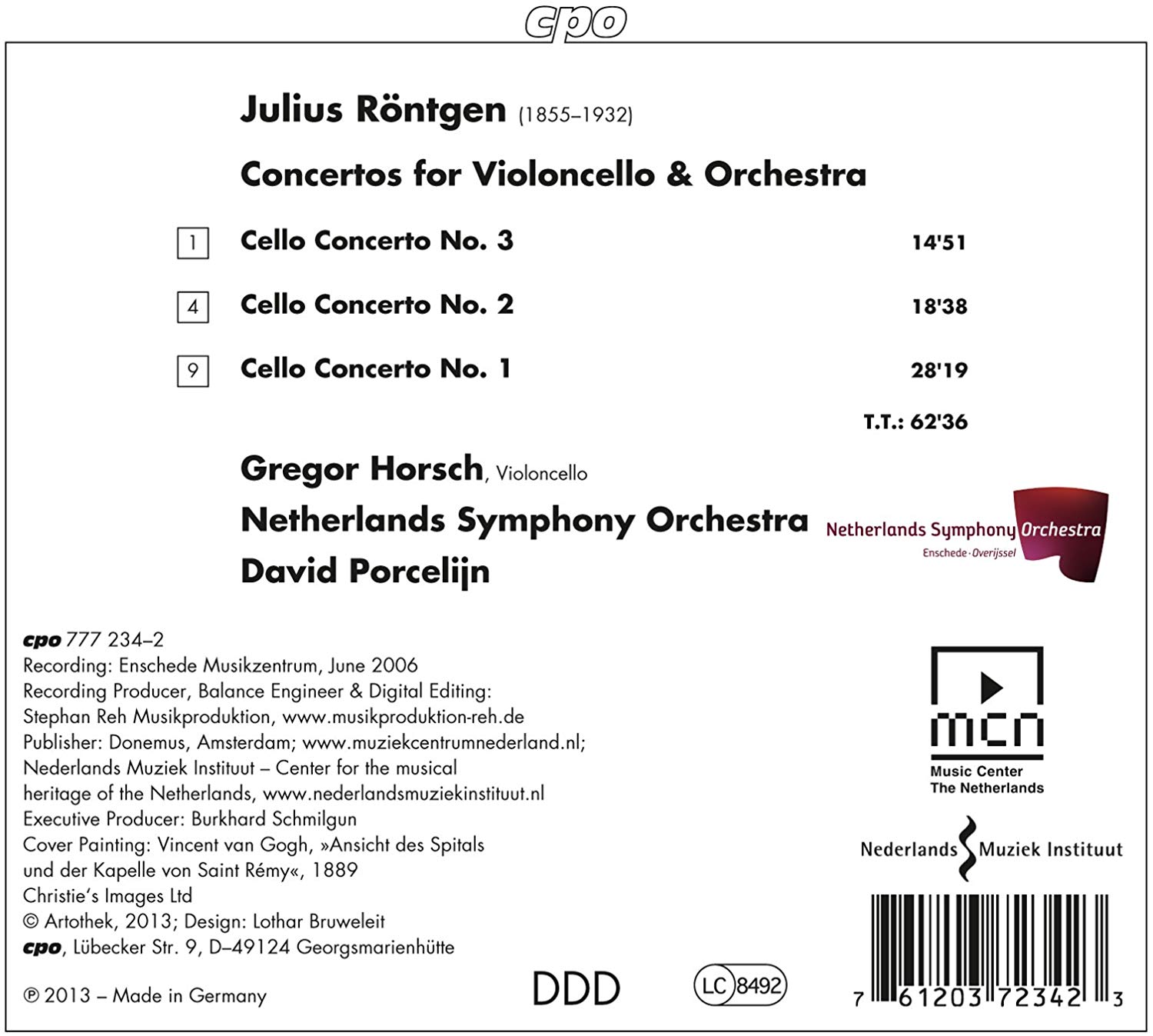 Julius Roentgen: Complete Concertos for Violoncello & Orchestra - slide-1