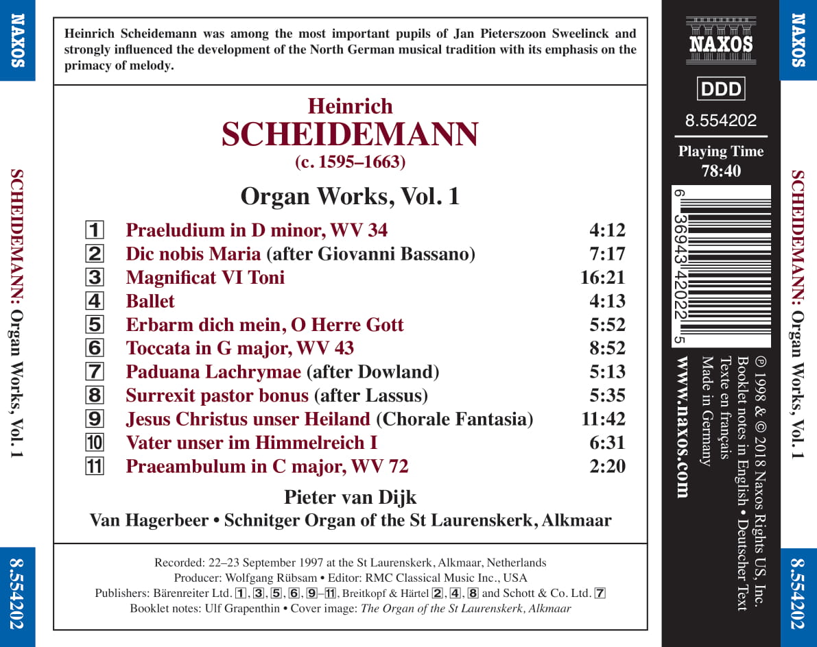 SCHEIDEMANN: Organ Works Vol. 1 - slide-1