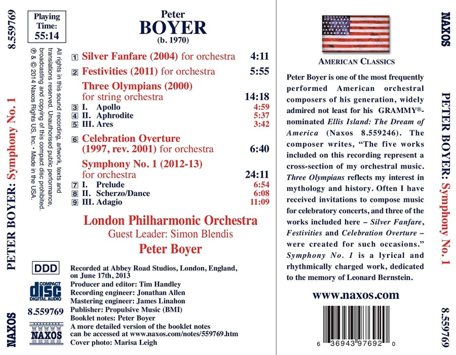 Boyer: Symphony No. 1; Silver Fanfare; Festivities; Three Olympians; Celebration Overture - slide-1